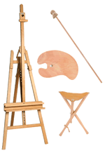 Jack Richeson Beechwood Adjustable Lyre Easel Set