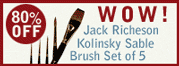 Jack Richeson Kolinsky Sable Brush Set of 5 - $29.95 - 80% OFF!