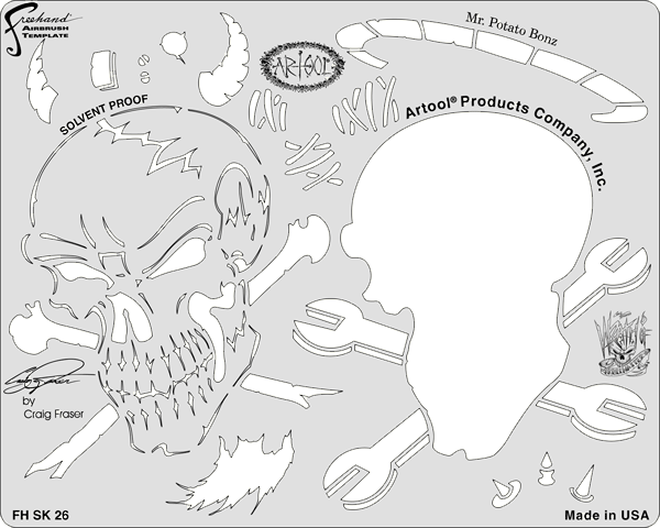 airbrush skull stencils