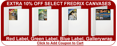 Extra 10% Off Select Fredrix Canvas