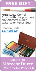 FREE Loew Cornell Brush with the purchase of any Faber-Castell Albrecht Durer Watercolor Pencil Set