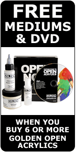 FREE Mediums & DVD with the purchase of 6 or more Golden OPEN Acrylics