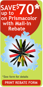 $10 Rebate on Prismacolor