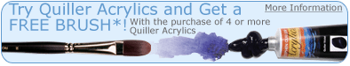 Free Brush with the Purchase of 4 Quiller Acrylics