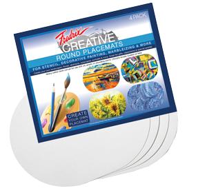 Fredrix Oval Canvas Placemats (4/Pk) - Size 13-1/2 x 17-1/4