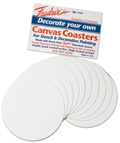 Fredrix Canvas Round Coasters (10/Pk) - Size 4.25 Diameter
