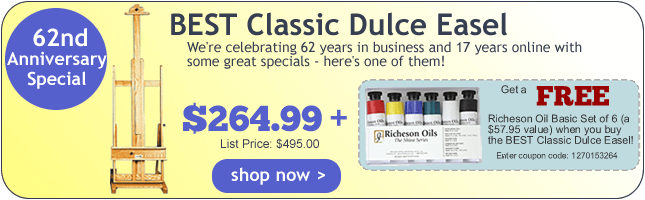 Rex Art Supplies 61st Anniversary Special - FREE Gift with the Purchase of a BEST Dulce Easel