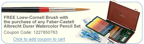 Free Loew Cornell Watercolor Brush with purchase of Albrecht Durer Watercolor Pencil Sets