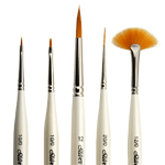 Silver Brush Ultra Mini Golden Taklon Brushes from Rex Art