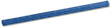 Alumicolor Pocket Scale, Architect - Color Blue - Size 6