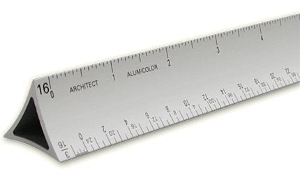 Alumicolor Hollow Scale, Architect - Color Silver - Size 6