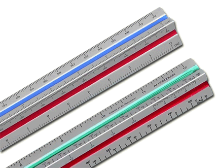 Alumicolor Solid Scale, Architect Color Coded - Color Silver - Size 12