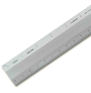 Alumicolor Scale, Four Bevel, Architect - Color Silver - Size 12