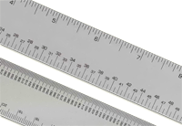 Alumicolor Ruler, Pica/Point - Color Silver - Size 12