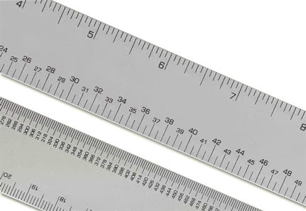 Alumicolor Ruler, Pica/Point - Color Silver - Size 12