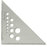 Alumicolor Triangle, Calibrated 45/90 - Color Silver - Size 6