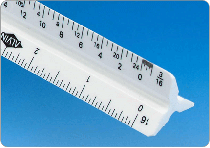 Alvin 12 Clear Acrylic Ruler