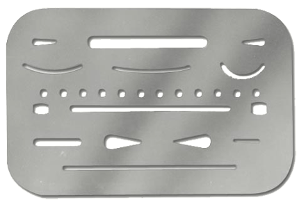 Alvin Stainless Steel Erasing Shield
