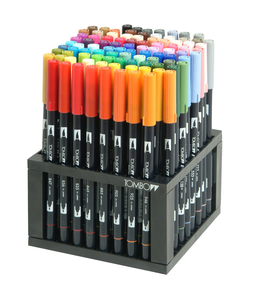 Dual Brush & Fine Pro Markers Pen Set, 96 Colors Tombow Dual Brush
