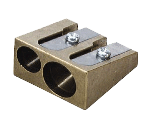 Alvin Brass Wedge Pencil Sharpener - Double