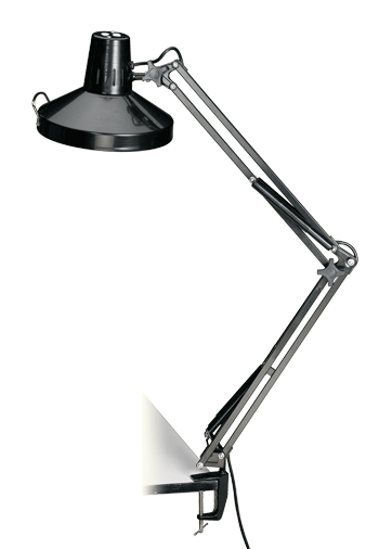 Alvin Combination Lamp - Color Black - Size 45 Reach