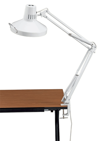 Alvin Combination Lamp - Color White - Size 45 Reach