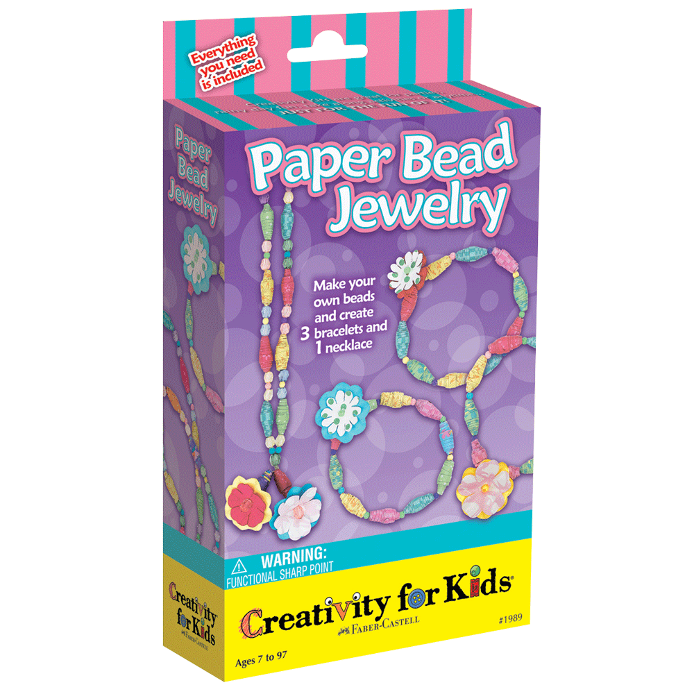 Creativity for Kids Paper Bead Jewelry Mini Kit Rex Art Supplies