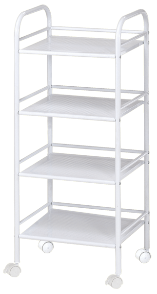 Blue Hills Studio Storage Cart, 4 Shelves, White