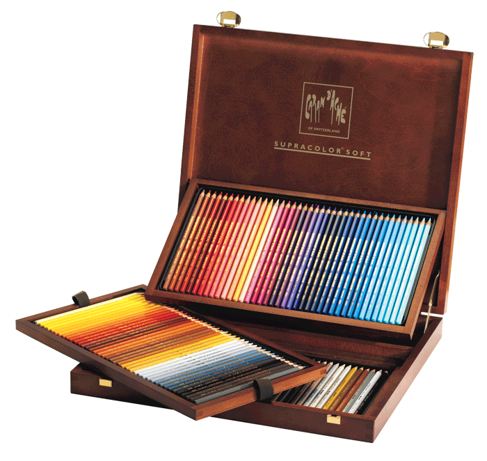 Caran d'Ache Artist Supracolor Pencil Woodbox Set of 120 | Rex Art 