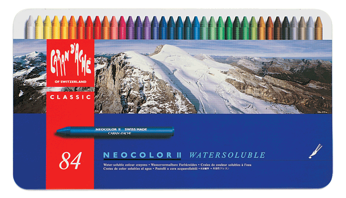 Neocolor II - Classic Neocolor II Water-Soluble Pastels, 40 Colors, by  Caran d'Ache - ByTheWell4God