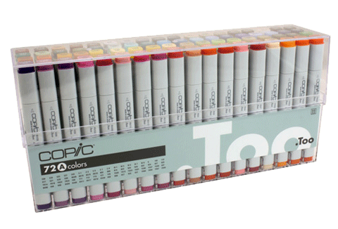 Copic Original Marker 72 Color Set A