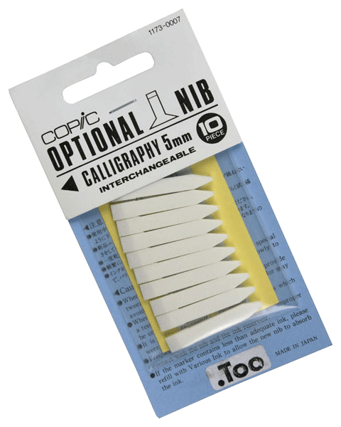 Copic Replacement Nib, Calligraphy, 5mm, Pack of 3