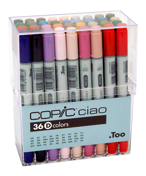 Copic Ciao Marker 36 Color Set D Rex Art Supplies