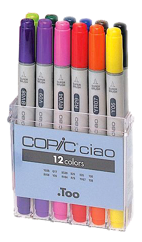 Copic Ciao Marker 12 Color Basic Set