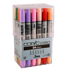 Copic Ciao Marker 24 Color Basic Set