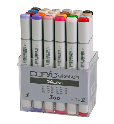 Copic® Sketch Marker Set, Basic, 24-Color 