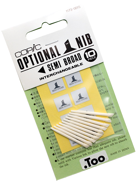 Copic Replacement Nib, Semi Broad, Pack of 10