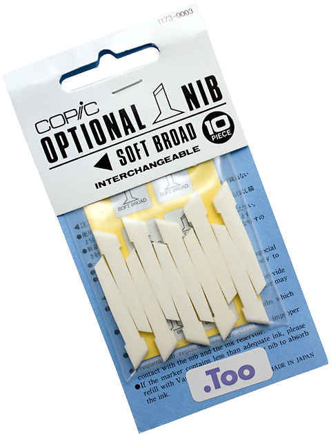 Copic Replacement Nib, Soft Broad, Pack of 10