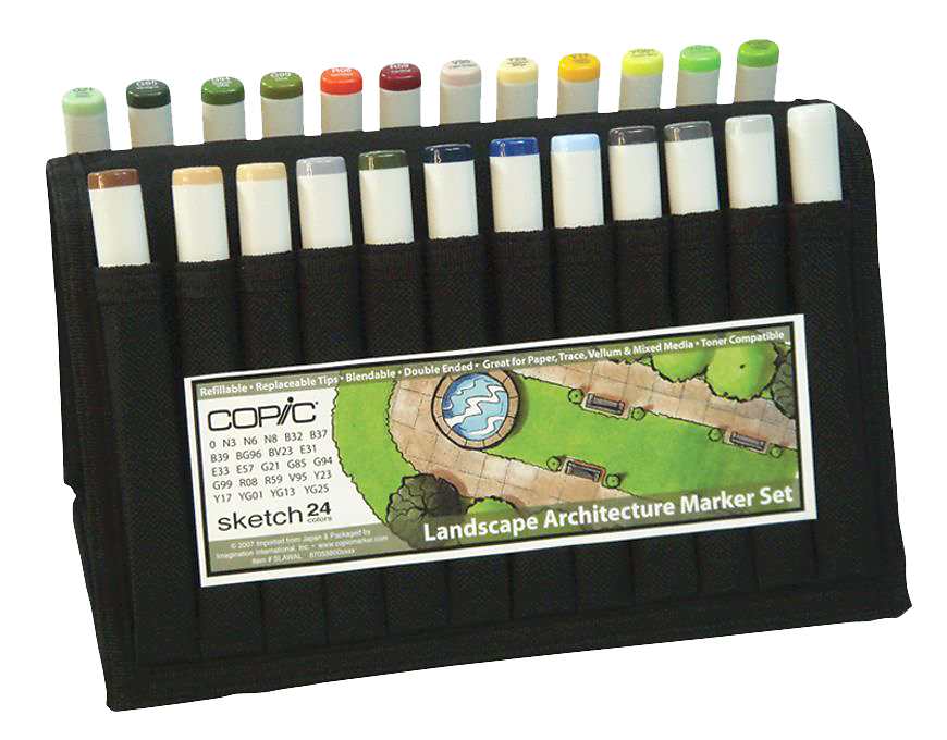 24-Piece Copic Sketch Markers with Case Set