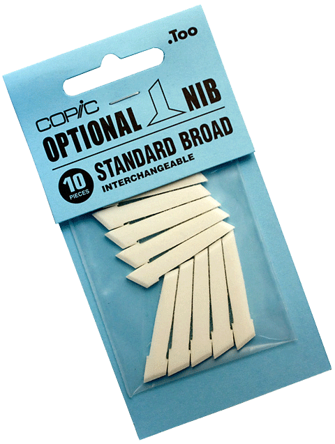 Copic Replacement Nib, Standard Broad, Pack of 10