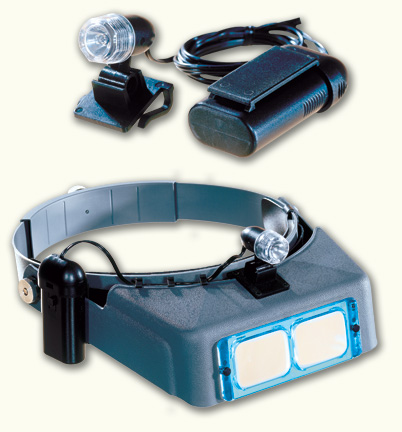 Donegan Optical VisorLIGHT with battery pack, short cord - Size 10