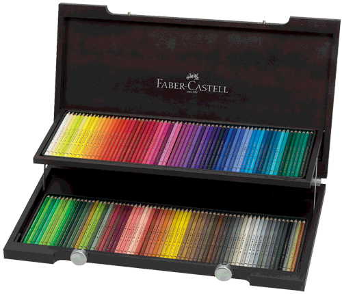 Faber-Castell Polychromos Artists Colored Pencil Wood Case Gift Set of 120