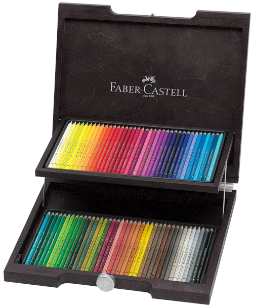 Faber-Castell Polychromos Artists Colored Pencil Wood Case Gift Set of 72