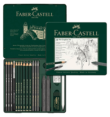 Faber-Castell Pitt Graphite Tin 19 Piece Set