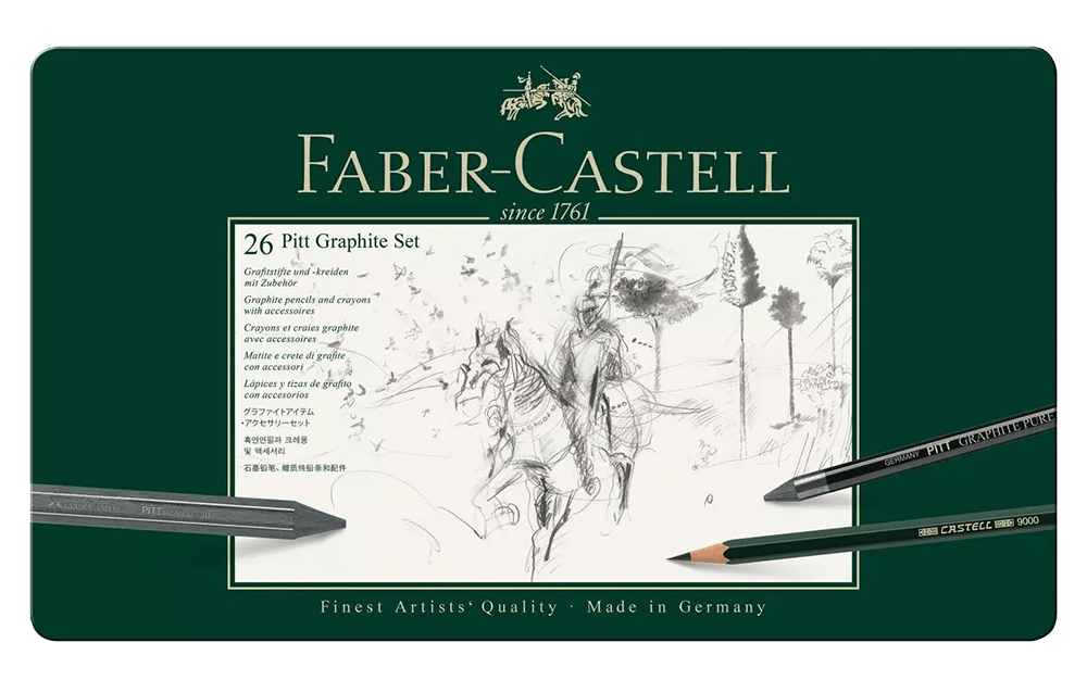 Faber-Castell : Pitt Graphite Matt Pencil : Tin Set of 6