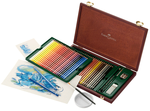 Faber-Castell Albrecht Durer Artists Watercolor Pencil Wood Box Gift Set of 48