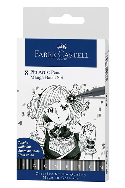 Faber-Castell Pitt Artist Manga Wallet Set of 8