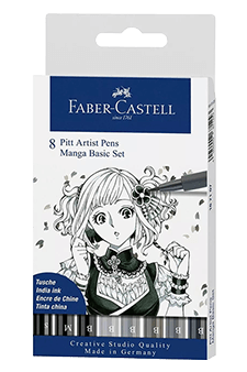 Faber-Castell Pitt Artist Manga Wallet Set of 8