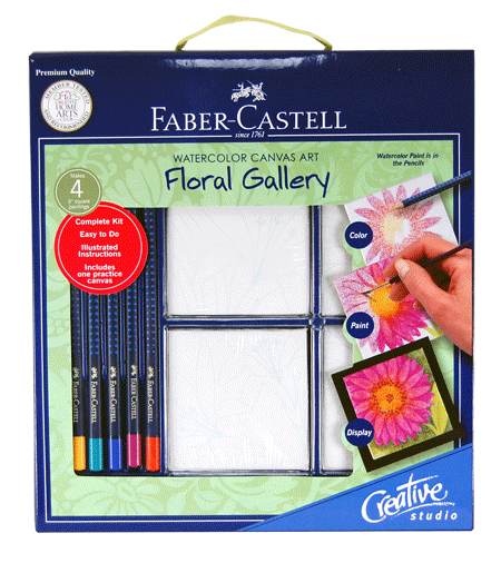 Faber-Castell Creative Studio Watercolor Canvas Art Kit - Floral Gallery