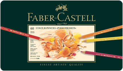 Faber-Castell Polychromos Artists Colored Pencil Metal Tin of 60